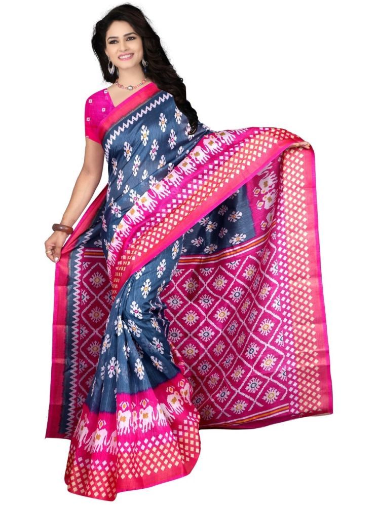     			Samai Cotton Silk Printed Saree With Blouse Piece - Multicolor3 ( Pack of 1 )