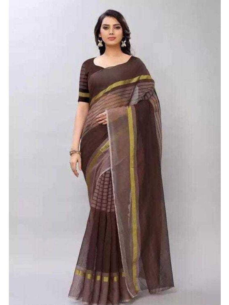     			Samai Cotton Silk Striped Saree With Blouse Piece - Multicolor2 ( Pack of 1 )