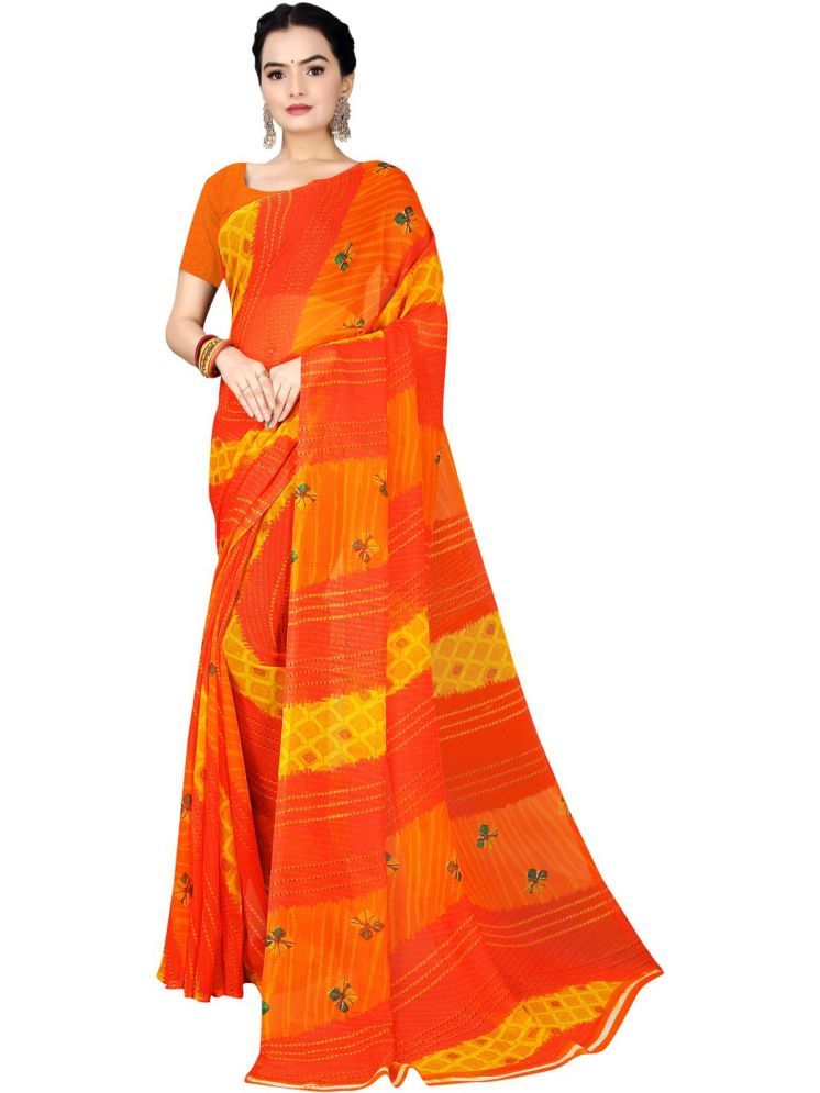     			Samai Georgette Printed Saree With Blouse Piece - Multicolor6 ( Pack of 1 )