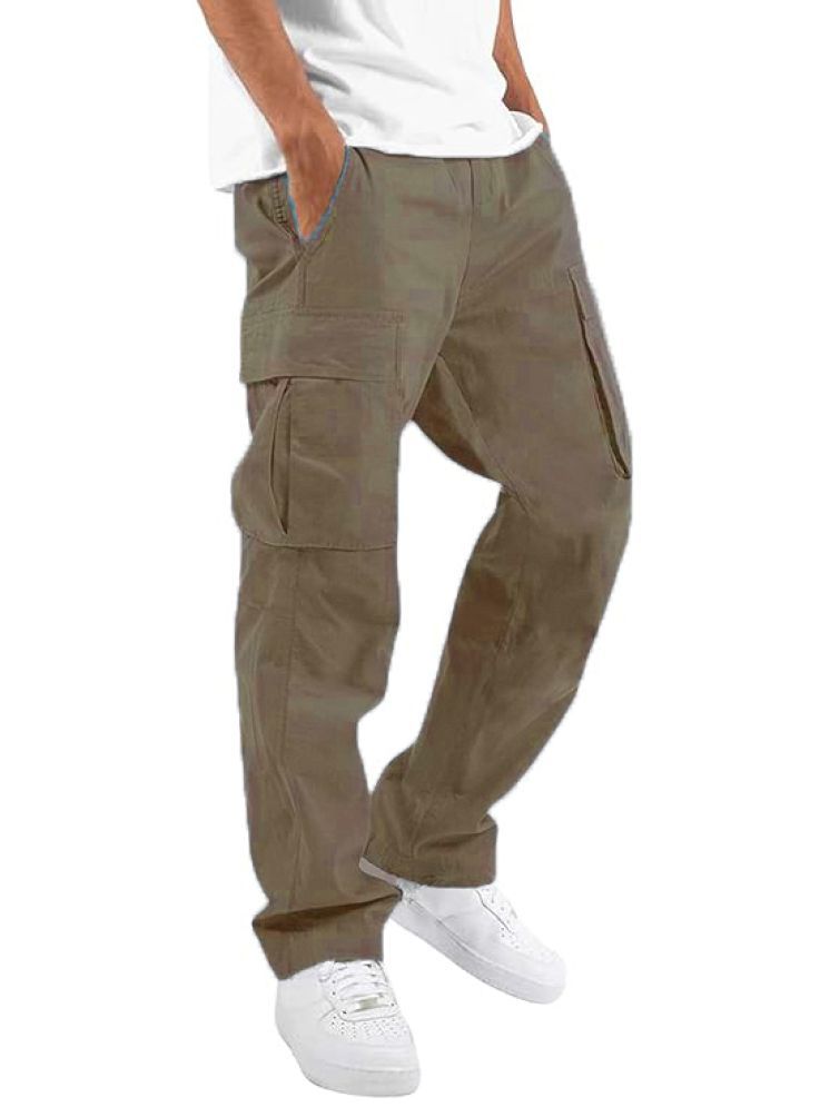     			Shine n Show Regular Flat Men's Cargos - Brown ( Pack of 1 )