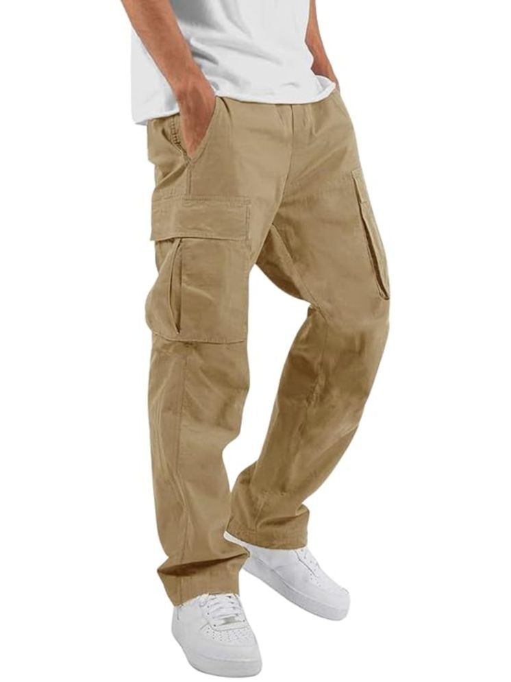     			Shine n Show Regular Flat Men's Cargos - Beige ( Pack of 1 )