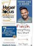 Hyperfocus + Think Like A Monk + How to Finish Everything You Start + The 7 Habits of Highly Effective People