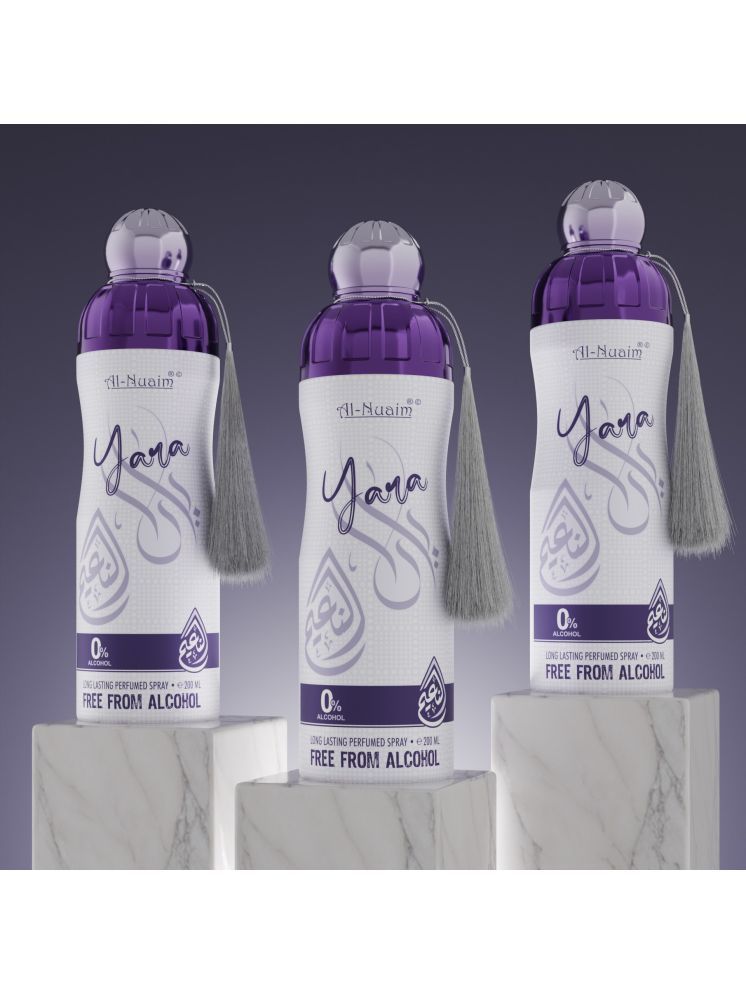     			Al-Nuaim Yara Deodorant Spray for Unisex 600 ml ( Pack of 3 )