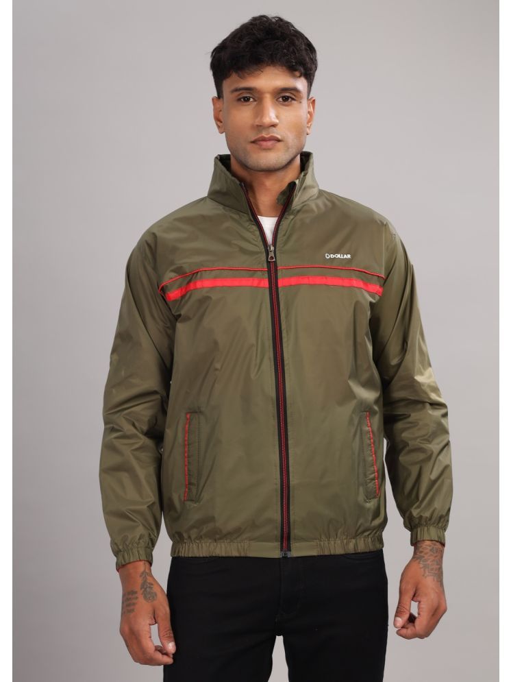     			Dollar Nylon Men's Windcheater Jacket - Olive ( Pack of 1 )