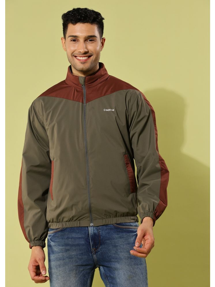     			Dollar Polyester Blend Men's Windcheater Jacket - Olive ( Pack of 1 )