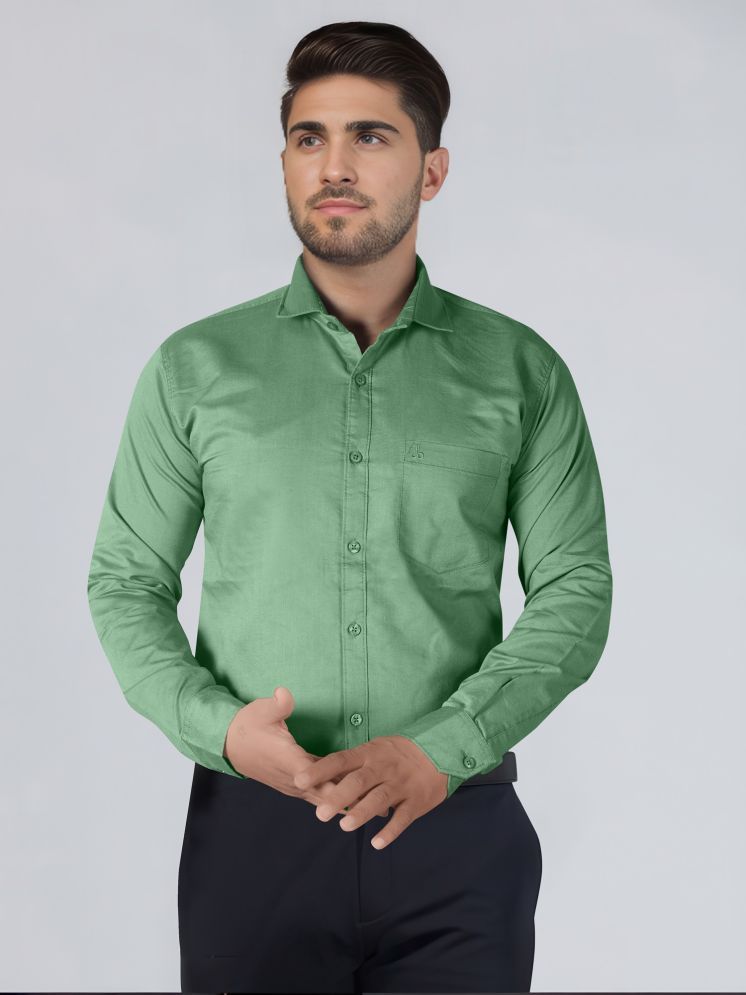     			JB JUST BLACK 100% Cotton Regular Fit Solids Full Sleeves Men's Casual Shirt - Green ( Pack of 1 )