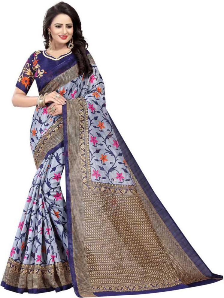     			Samai Cotton Silk Printed Saree With Blouse Piece - Multicolor1 ( Pack of 1 )