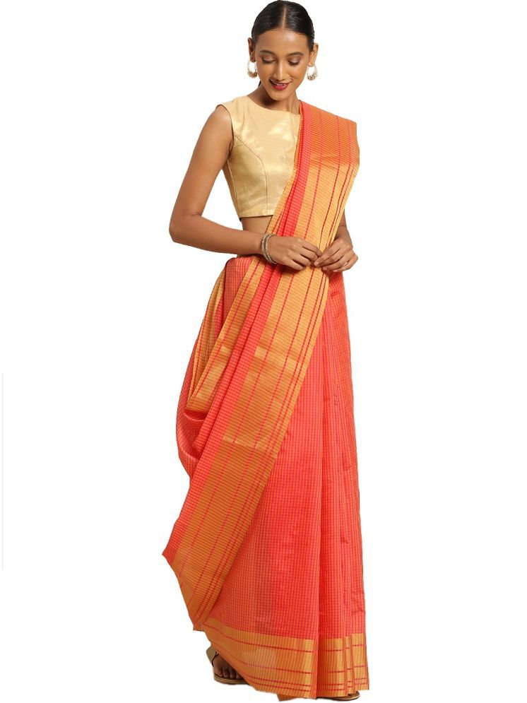     			Samai Cotton Silk Solid Saree With Blouse Piece - Multicolor2 ( Pack of 1 )