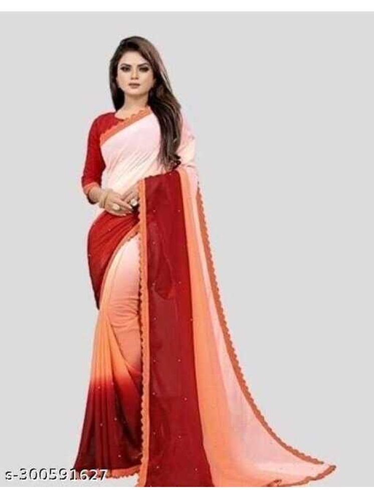     			Samai Cotton Silk Solid Saree With Blouse Piece - Red ( Pack of 1 )