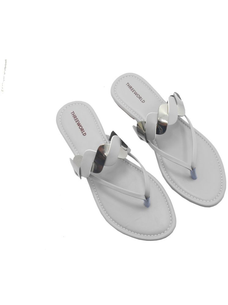     			THREEWORLD Off White Women's Flats