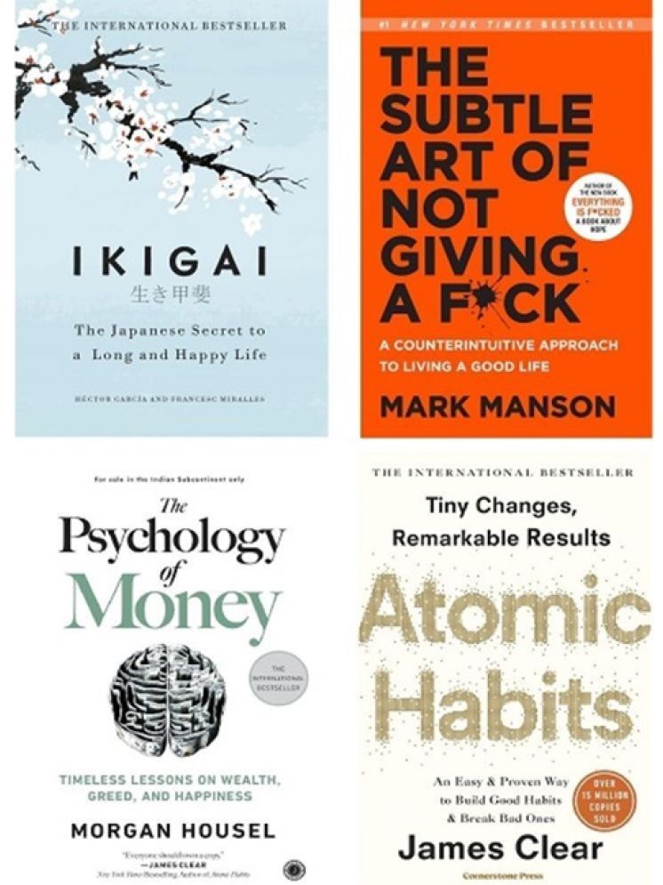     			The Psychology Of Money+Ikigai+The Subtle Art Of Not Giving+Atomic Habits