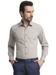 IVOC Cotton Blend Slim Fit Full Sleeves Men's Formal Shirt - Grey ( Pack of 1 )