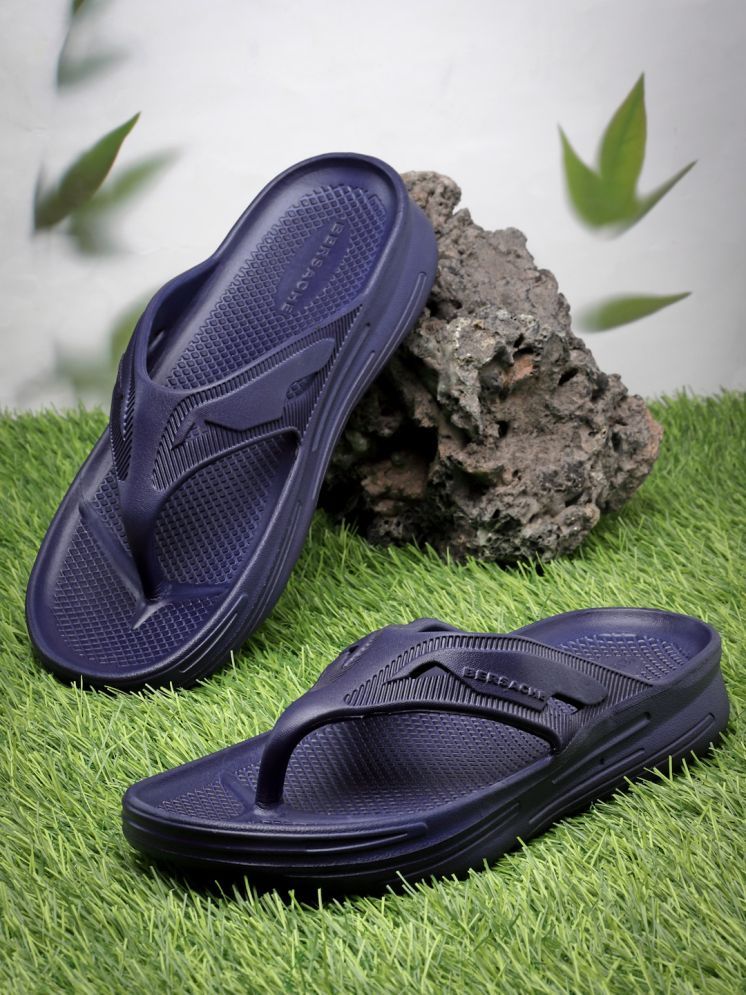     			Bersache Navy Blue Men's Thong Flip Flop