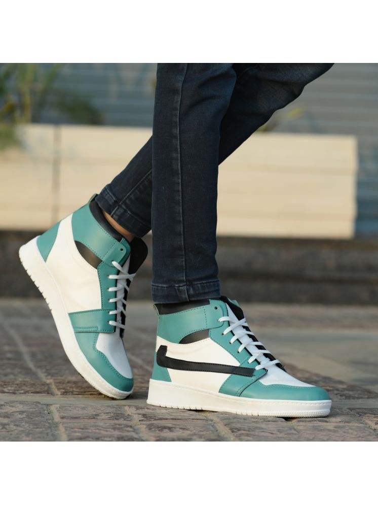     			Brainer Green Men's High Tops Shoes