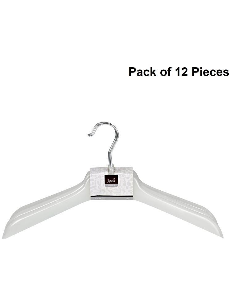     			Jyoti Plastic Standard Clothes Hangers ( Pack of 12 )