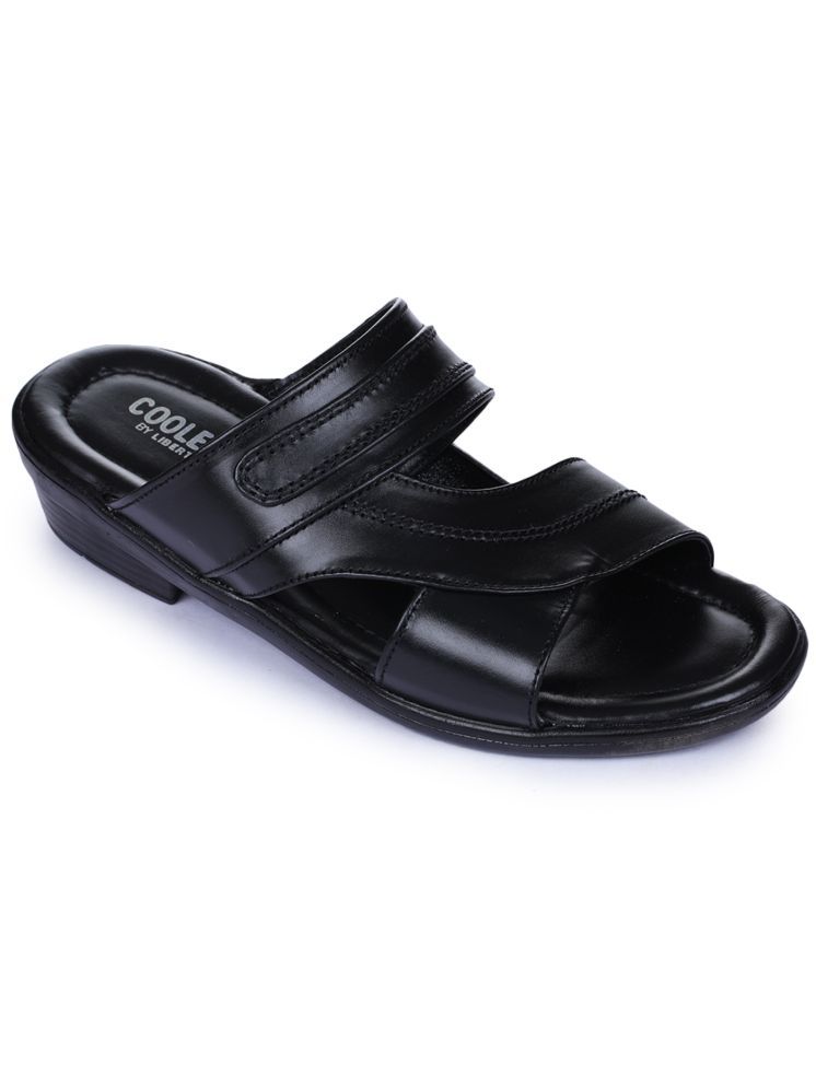     			Liberty Black Men's Leather Slipper