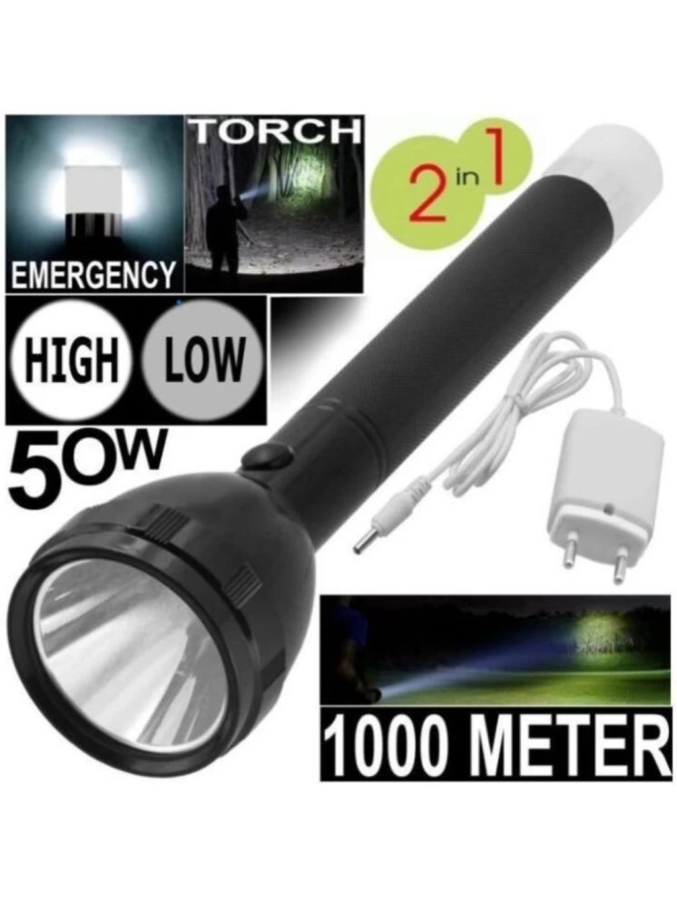     			QitmirMKT - 10W Rechargeable Flashlight Torch ( Pack of 1 )