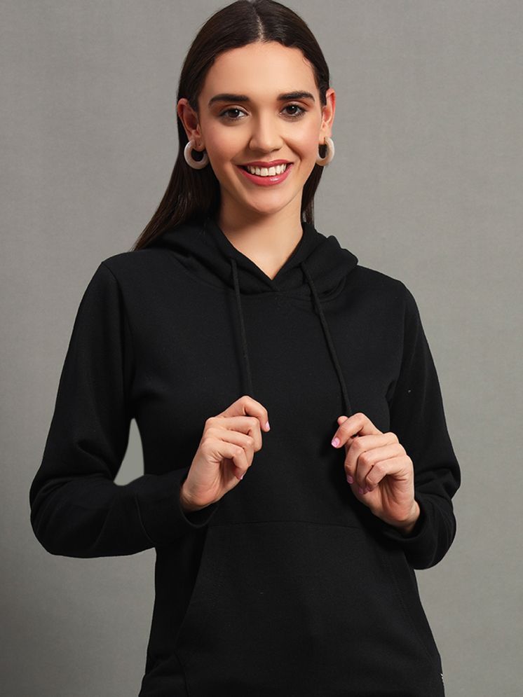     			Riss Cotton Blend Women's Hooded Sweatshirt ( Black )