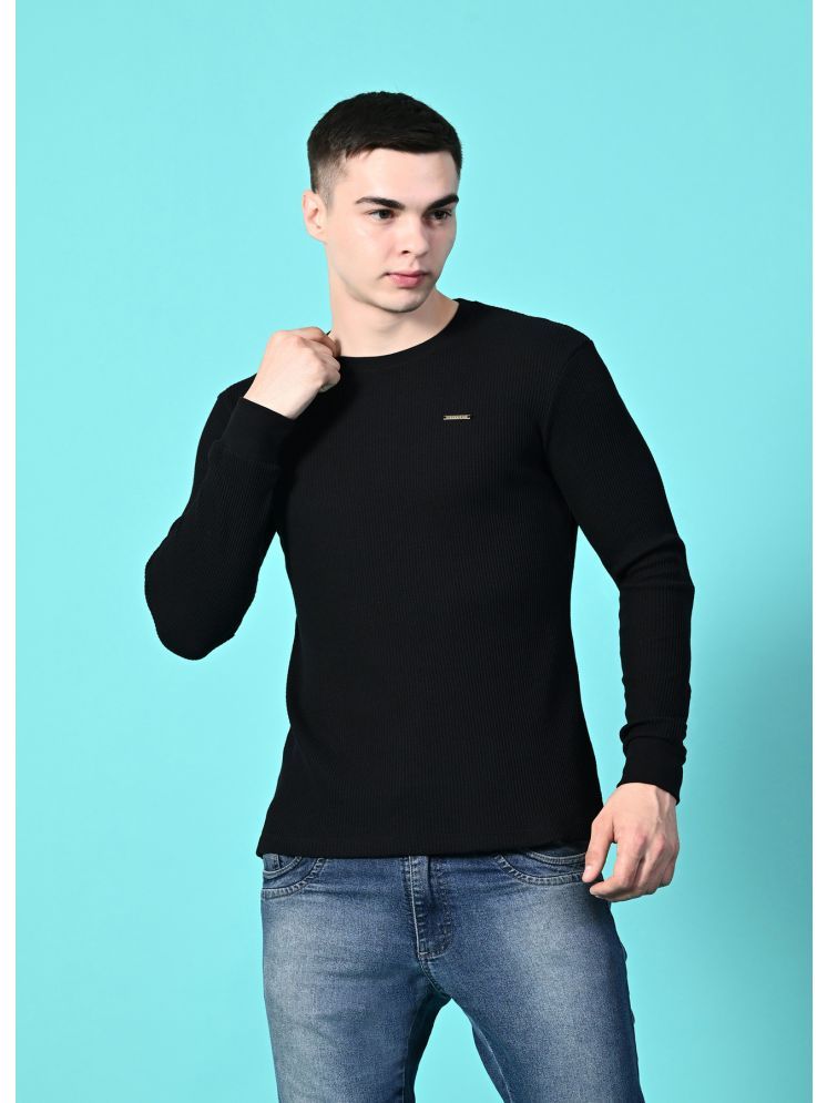     			STARFOX Cotton Regular Fit Solid Full Sleeves Men's Round T-Shirt - Black ( Pack of 1 )