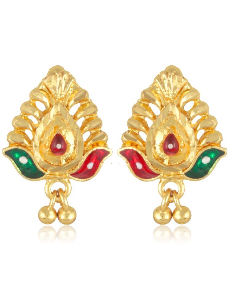     			Vighnaharta Golden Drop Earrings ( Pack of 1 )