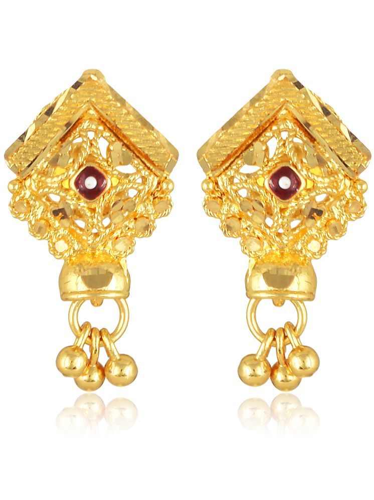     			Vighnaharta Golden Drop Earrings ( Pack of 1 )