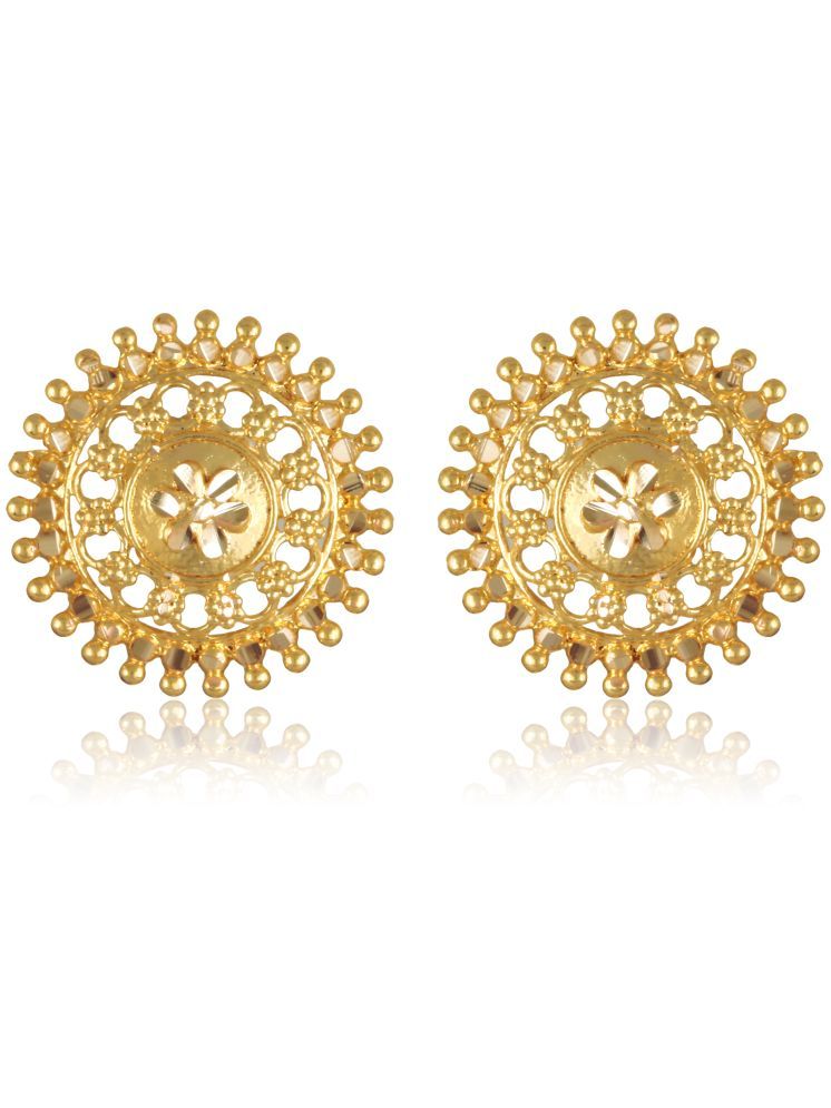     			Vighnaharta Golden Stud Earrings ( Pack of 1 )