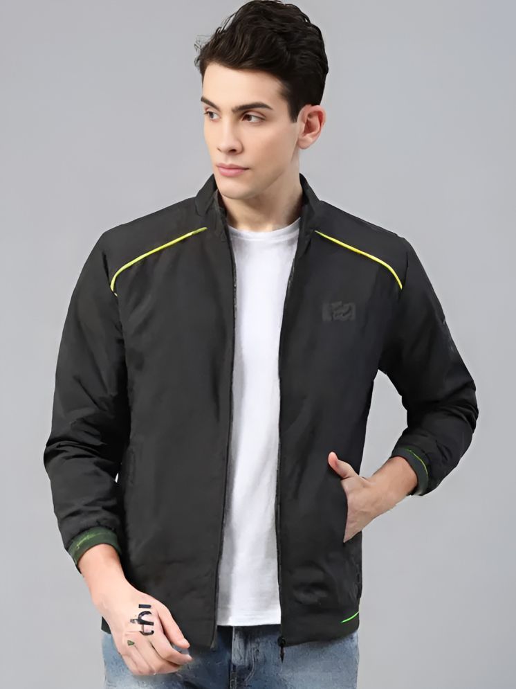     			plusperfaction Polyester Men's Quilted & Bomber Jacket - Black ( Pack of 1 )