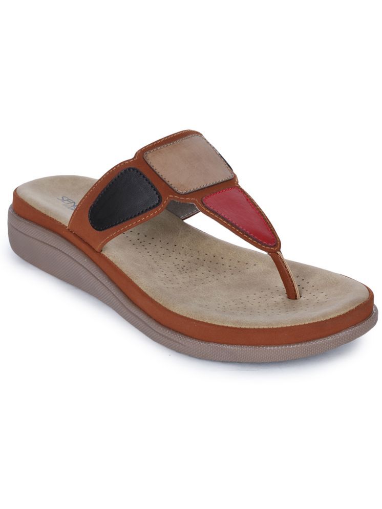     			Liberty Maroon Women's Leather Slipper