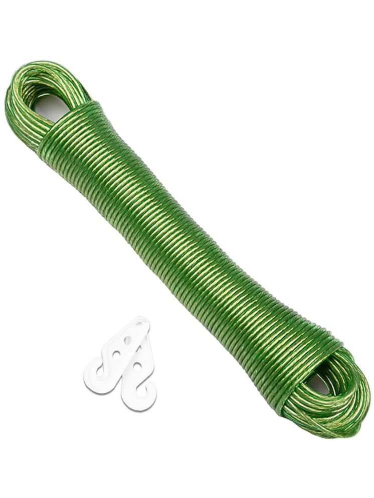     			(Pack of 1) 20 Meter 3mm Multi use Anti Rust PVC Coated Stainless Steel Wire Rope for Hanging Drying Clothes , Assorted